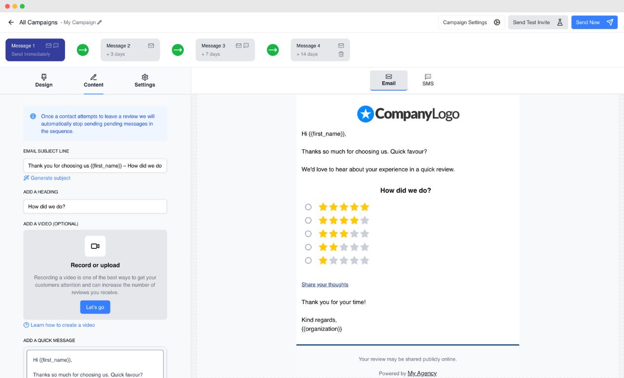 Collect Reviews inside ExpertWeb